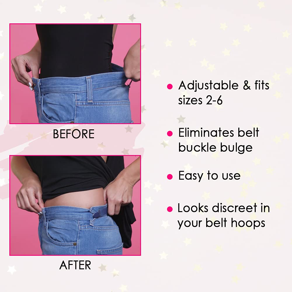 Hollywood Fashion Secrets Hip Hugger, One Size, Figure Slimming No Buckle No Bulk Elastic Band Belt Alternative, Navy Apparel & Accessories > Clothing Accessories > Belts Hollywood Fashion Secrets