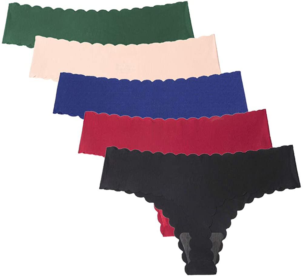 Wetopkim Women Seamless Thongs Panties Cotton Breathable Stretch T-back Color Briefs Underwear Apparel & Accessories > Clothing > Underwear & Socks > Underwear Wetopkim Multicolored Small