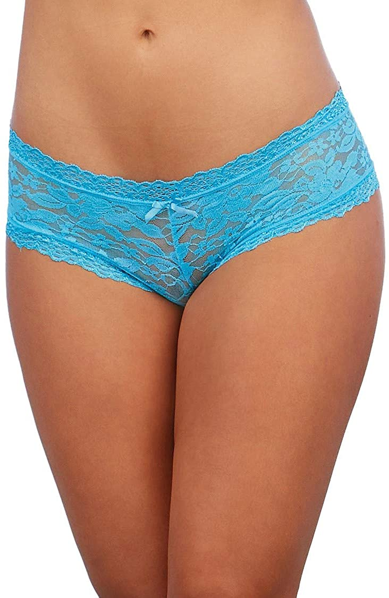 Dreamgirl Women'S Stretch Lace Cheeky Hipster Panty Apparel & Accessories > Clothing > Underwear & Socks > Underwear Dreamgirl Turquoise Large-X-Large