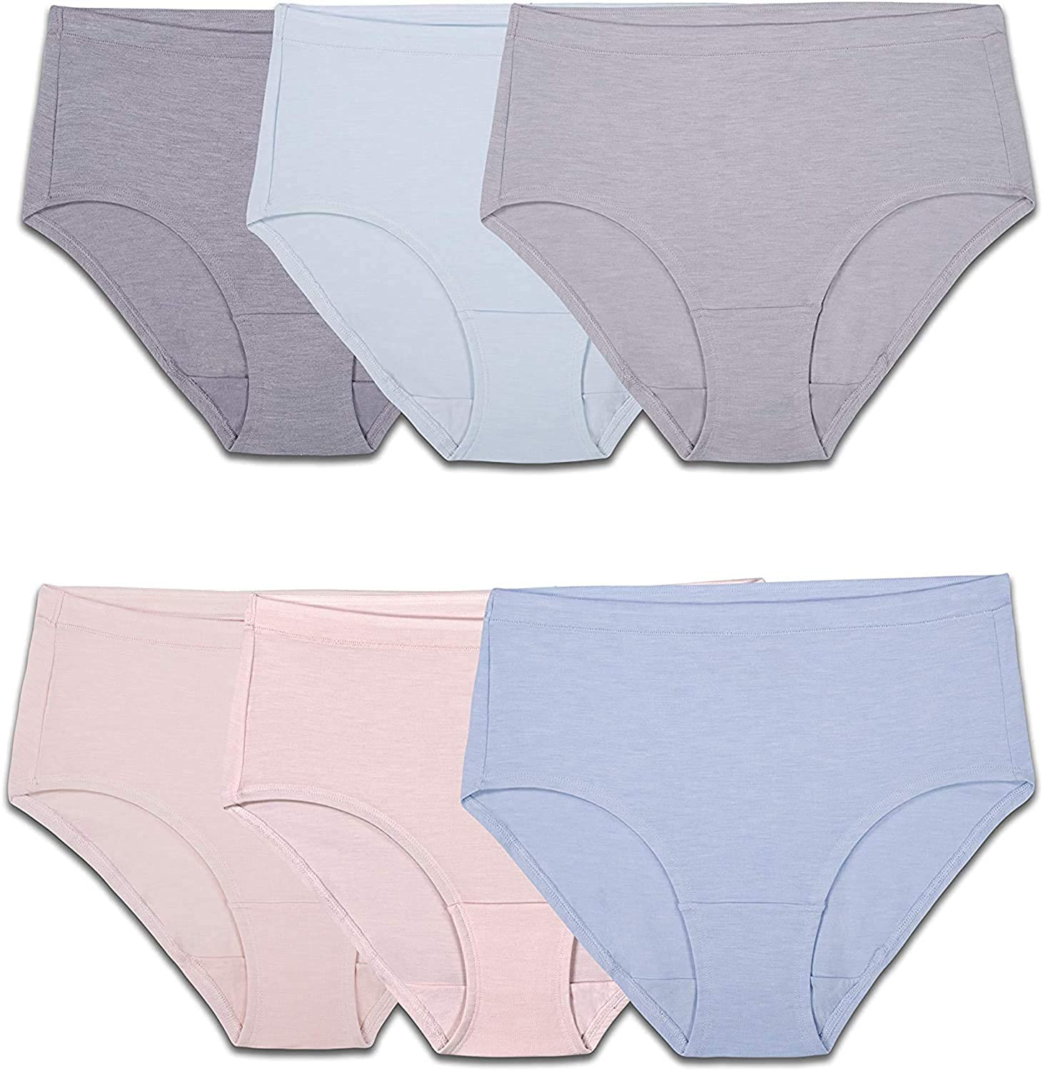 Fruit of the Loom Women'S Underwear Beyondsoft Panties (Regular & plus Size) Apparel & Accessories > Clothing > Underwear & Socks > Underwear Fruit of the Loom Low Rise Brief - Modal - 6 Pack Low Rise Brief 8