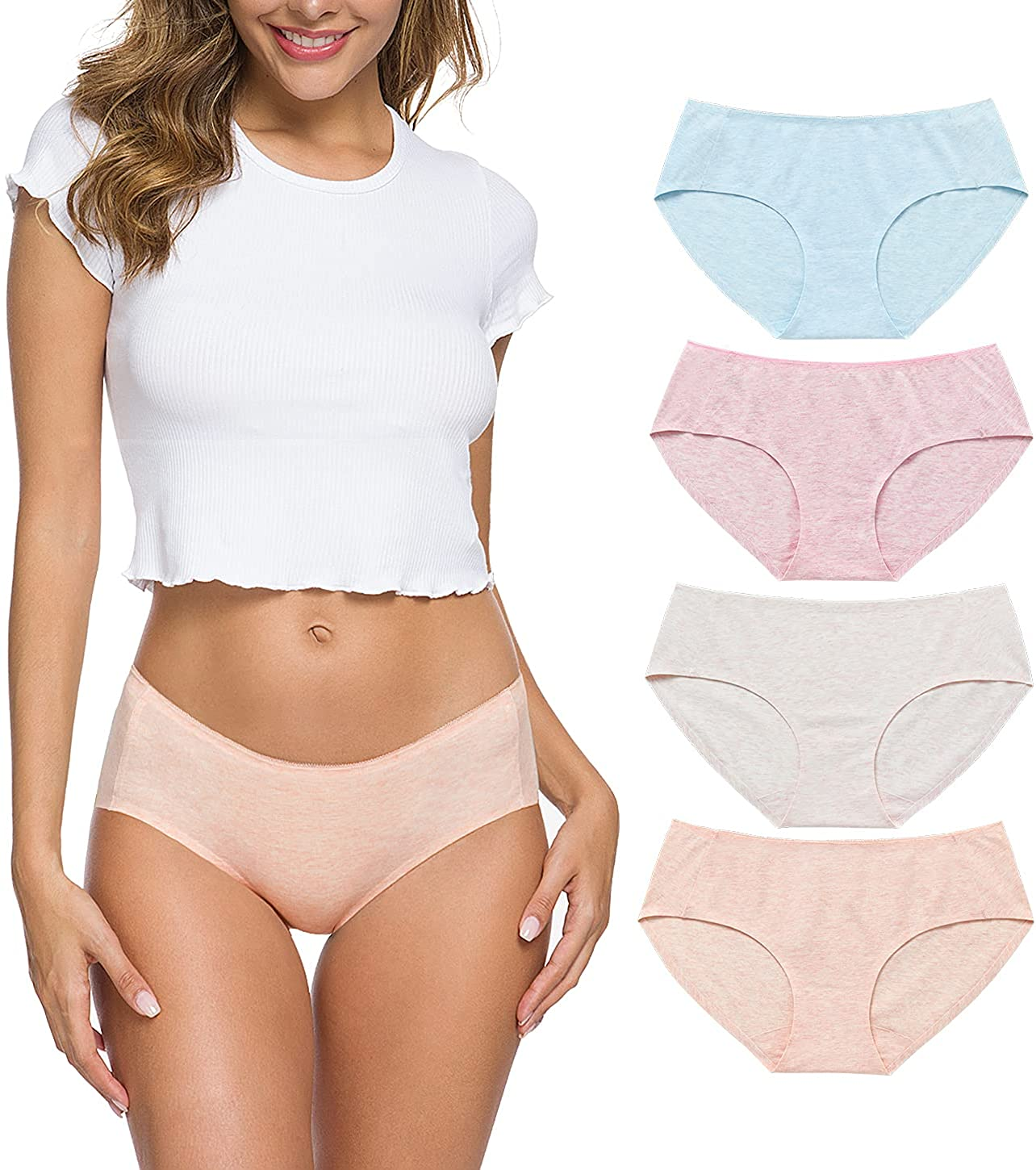 Wealurre Cotton Bikini Women'S Breathable Panties Seamless Comfort Underwear Apparel & Accessories > Clothing > Underwear & Socks > Underwear Wealurre Light Basics Small