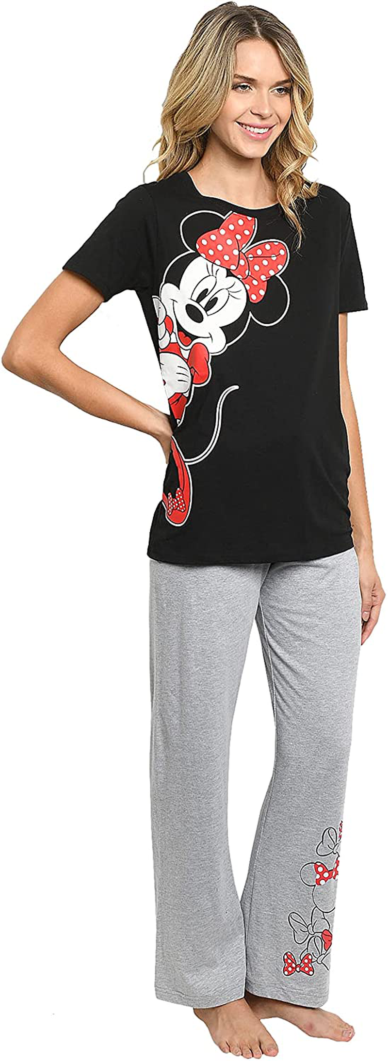 Disney Womens Pajama Set Minnie Mouse Lounge Wear Apparel & Accessories > Clothing > Sleepwear & Loungewear > Pajamas Disney