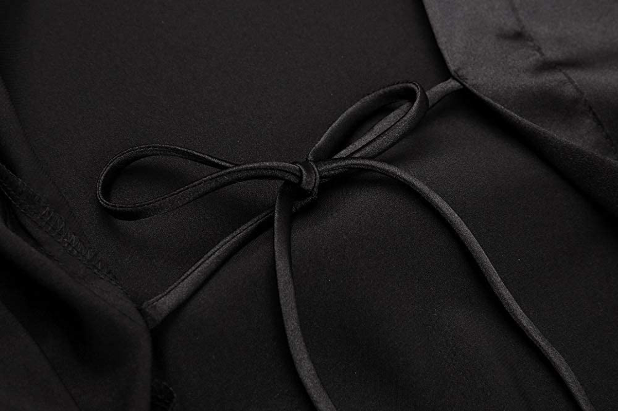 Goodmansam Women'S Plain Color Satin Kimono Robes Elegant Style Nightgown,Long Apparel & Accessories > Clothing > Sleepwear & Loungewear > Robes KYLIE MAX
