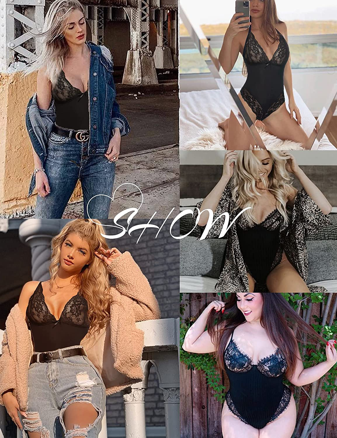 Avidlove Women Lingerie Bodysuit Snap Crotch Teddy One Piece Babydoll Apparel & Accessories > Clothing > Underwear & Socks > Lingerie Avidlove