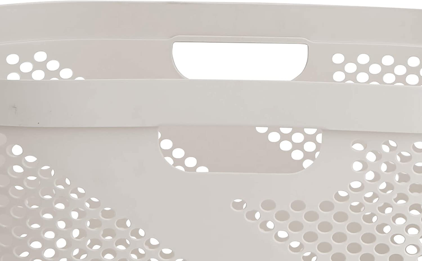 Mind Reader HHAMP40-IVO, Laundry, Storage, Bathroom, Bedroom, Home, Ivory 40 Liter Clothes Basket Apparel & Accessories > Clothing > Underwear & Socks > Underwear Mind Reader