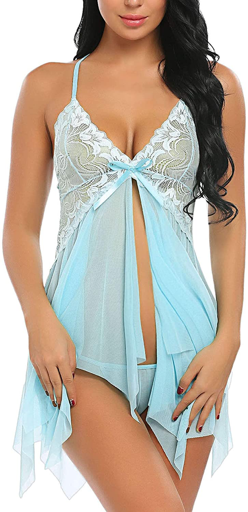 Avidlove Lingerie for Women Lace Babydoll Sleepwear Boudoir Outfits plus Size Langeray XS-5XL Apparel & Accessories > Clothing > Underwear & Socks > Lingerie Kylie Max