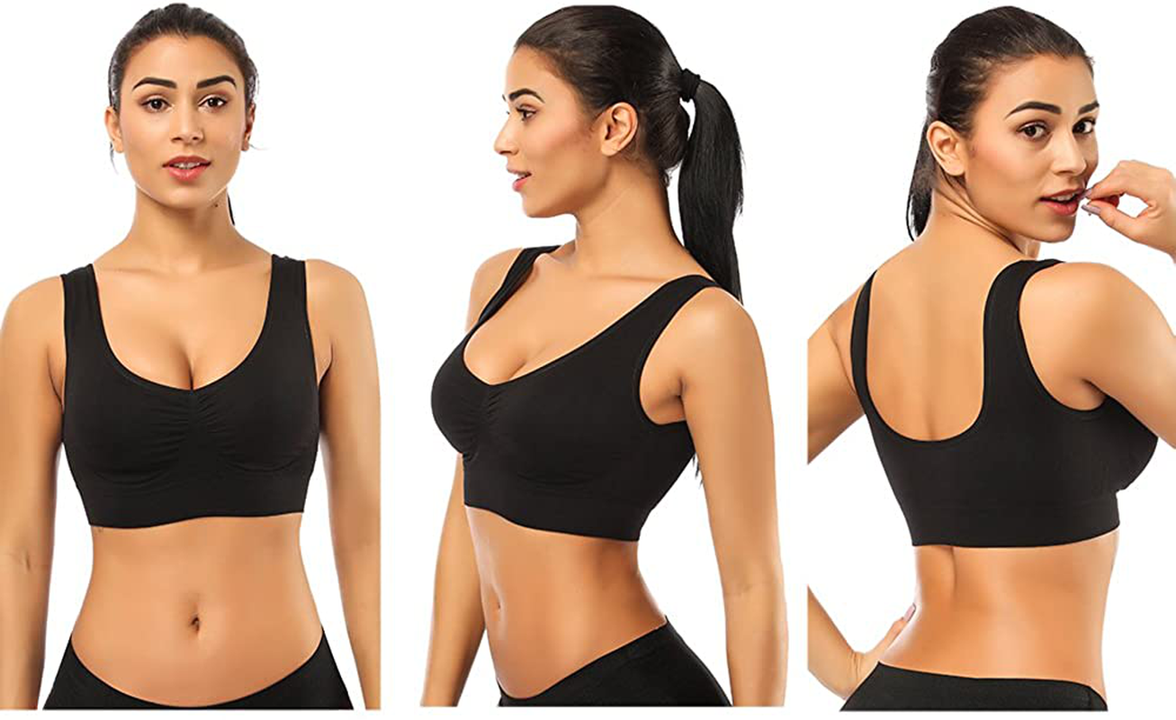 BESTENA Comfort Bra, 2 Pack Seamless Removable Pads Sleep Bras, Yoga Bra, Sports Bras for Women Apparel & Accessories > Clothing > Underwear & Socks > Bras Kylie Max