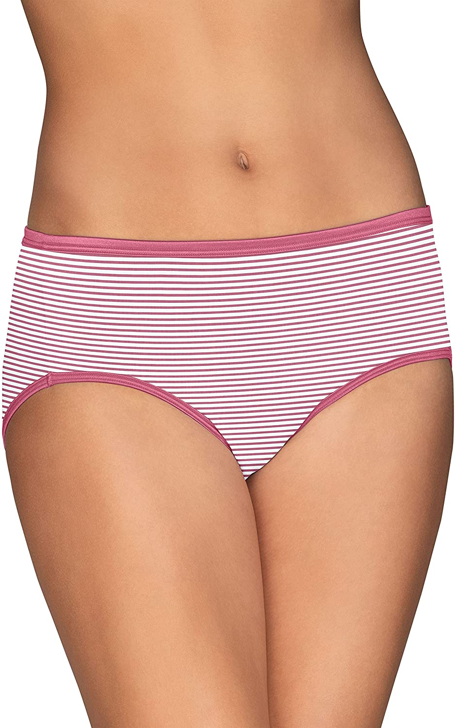 Vanity Fair Women'S Illumination Hipster Panty 18107 Apparel & Accessories > Clothing > Underwear & Socks > Underwear Vanity Fair Rosy Stripe Print 6