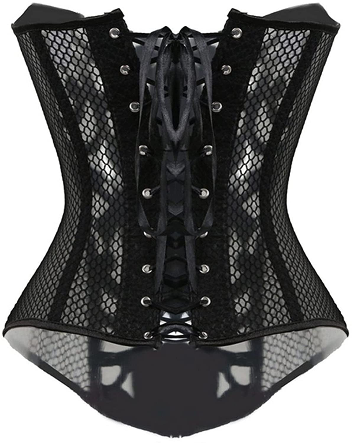 Everlove Corset Satin Overbust Lace up Busiter Shapewear Outfit Apparel & Accessories > Clothing > Underwear & Socks > Lingerie EverLove