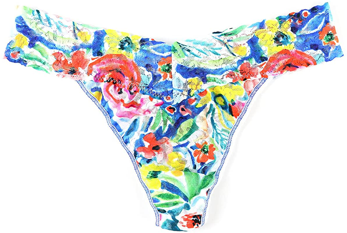 hanky panky, Signature Lace Original Rise Thong, One Size (4-14) Apparel & Accessories > Clothing > Underwear & Socks > Underwear hanky panky Brilliant Blooms One Size