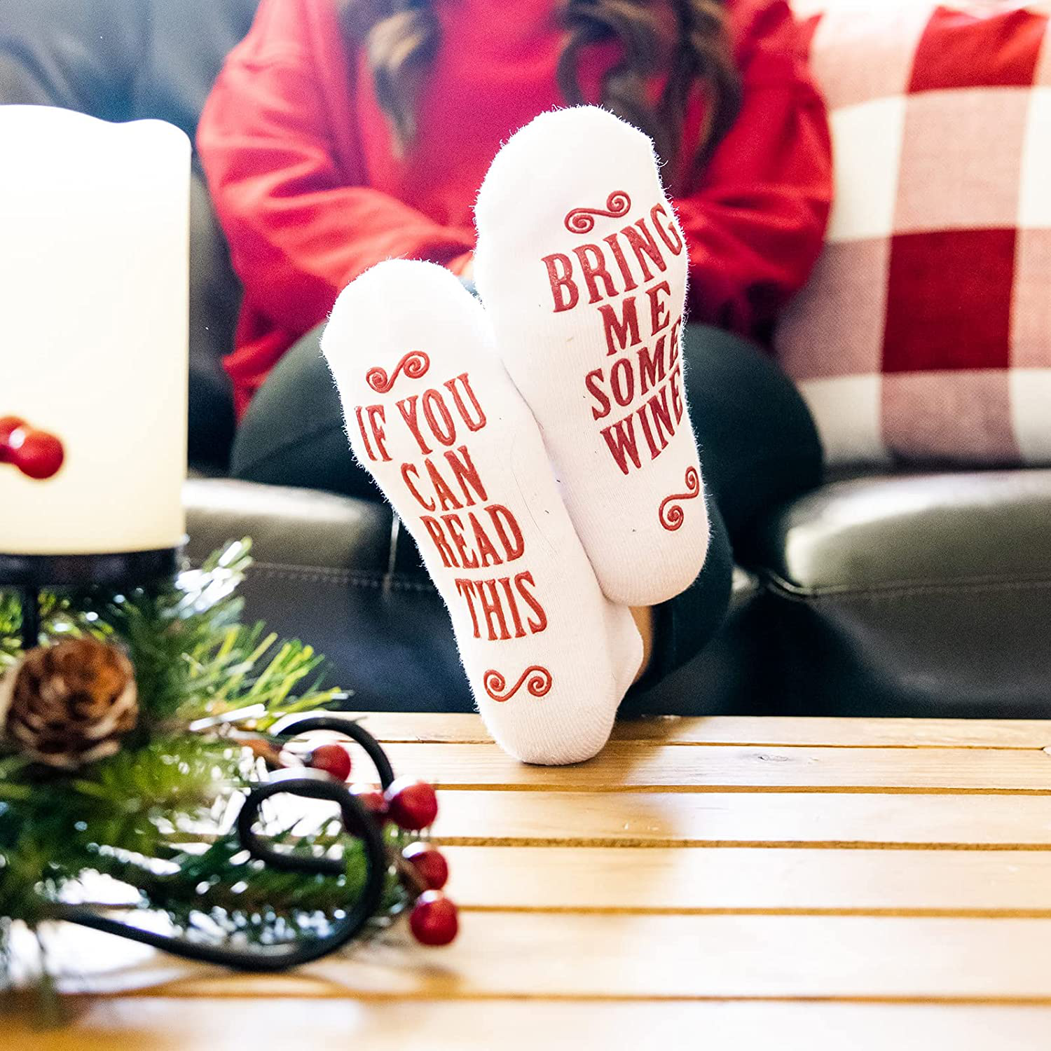 Haute Soiree - Women's Novelty Socks - “If You Can Read This, Bring Me Some” - One Size Fits All Arts & Entertainment > Party & Celebration > Gift Giving Haute Soiree