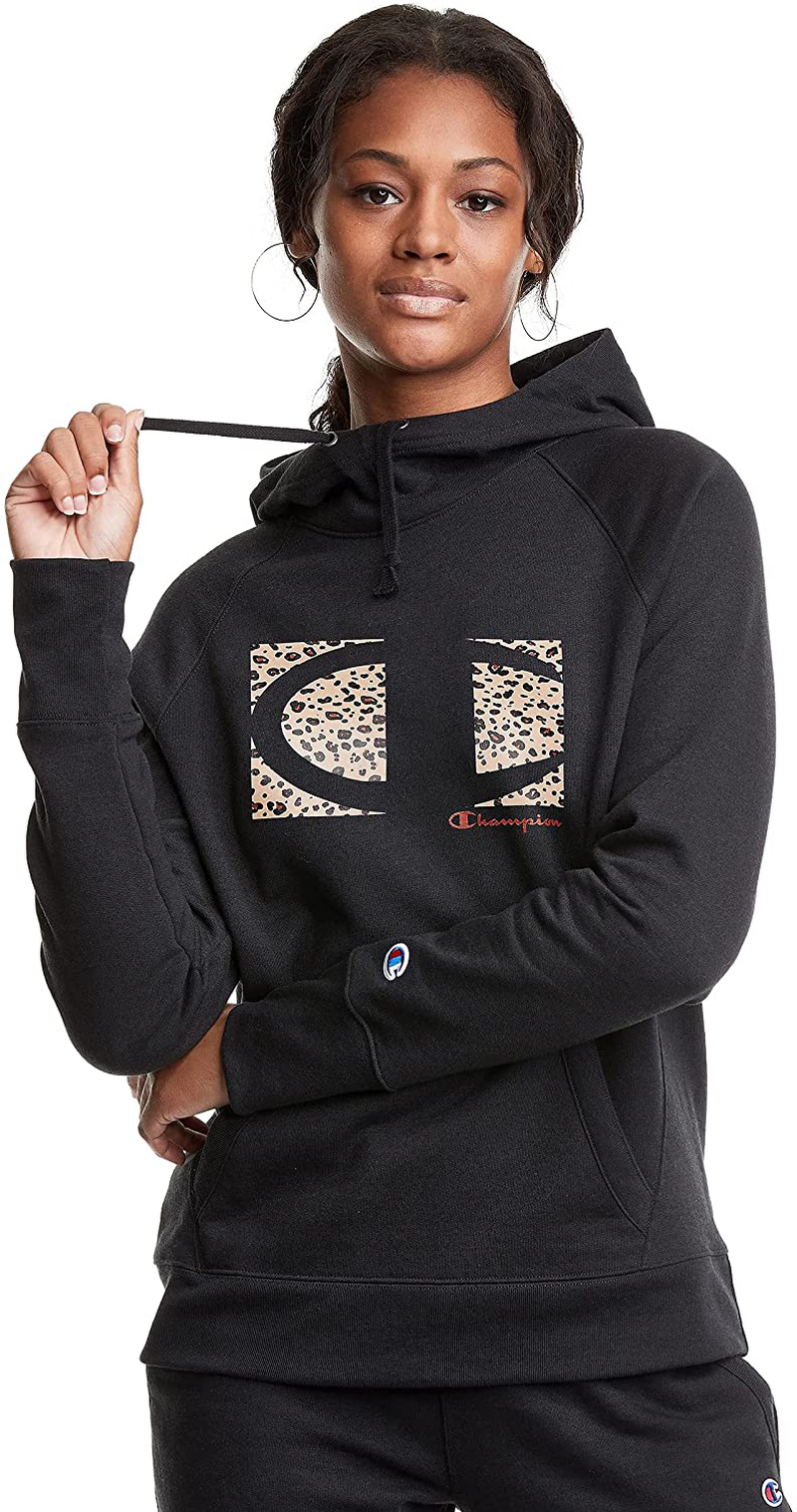 Champion Women'S Powerblend Fleece Hoodie, Big C Graphic Logo Apparel & Accessories > Clothing > Activewear Kylie Max