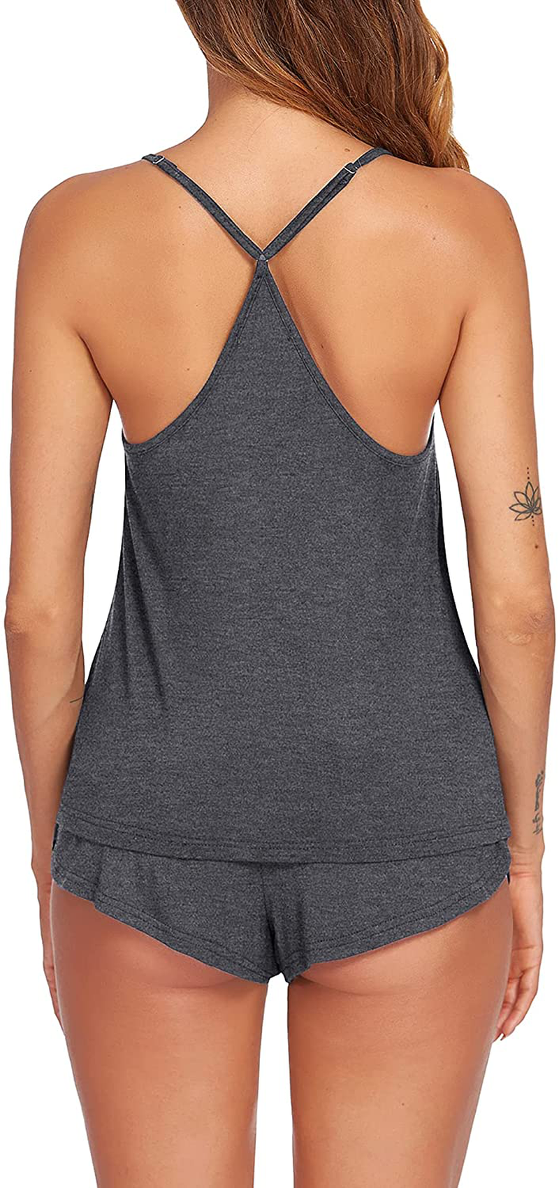 Hotouch Womens Pajama Set Sexy Cami PJ Sets Floral Printed Camisole and Shorts Set Lightweight 2 Piece Nighties Apparel & Accessories > Clothing > Sleepwear & Loungewear Kylie Max