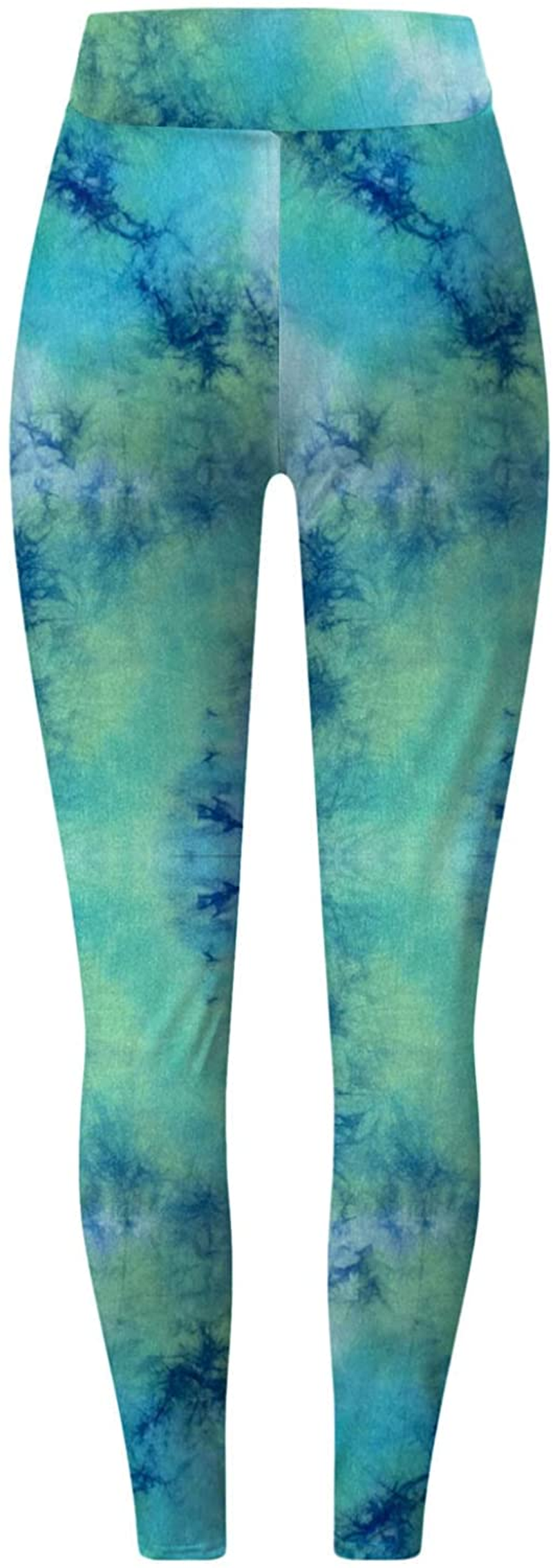 Burband Womens Seamless Tye Die Workout Leggings High Waisted Tummy Control Yoga Pants Gym for Running Cycling Soft Tights Apparel & Accessories > Clothing > Underwear & Socks > Shapewear Burband