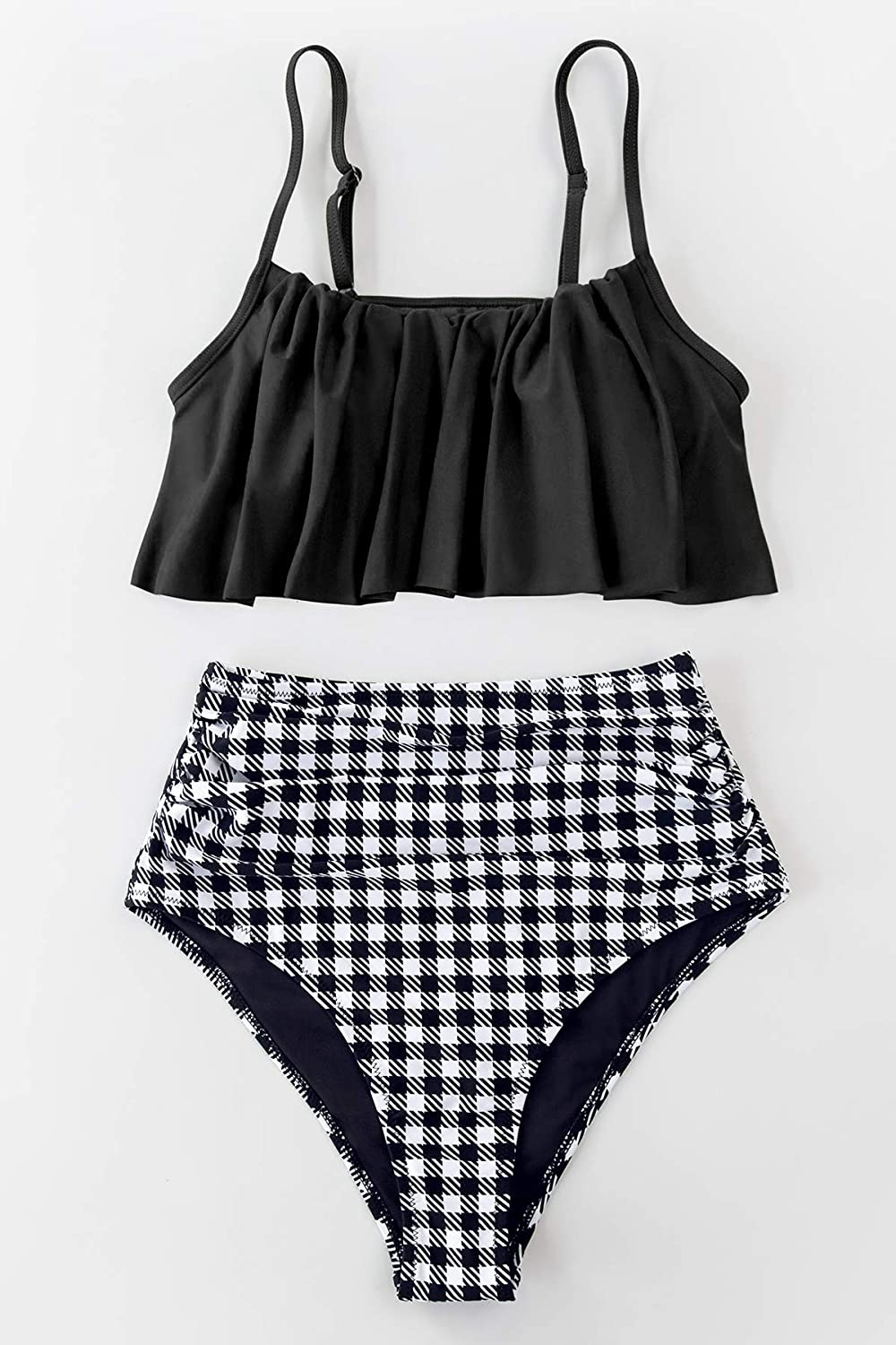CUPSHE Women'S High Waisted Falbala Bikini Set Kylie Max