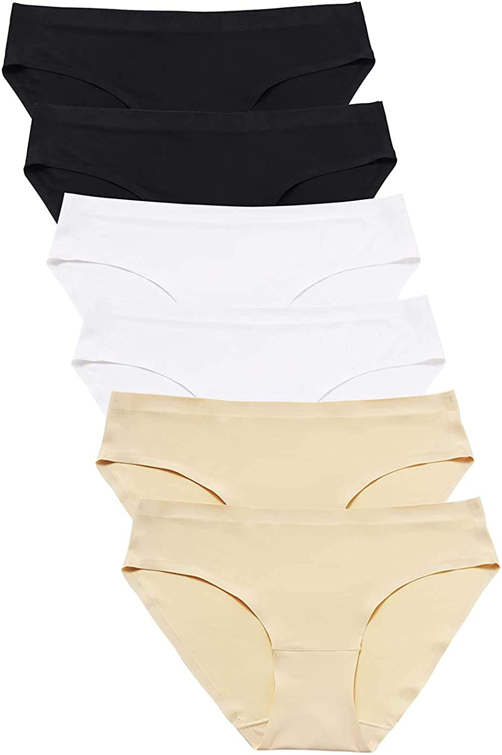 Wealurre Seamless Underwear Invisible Bikini No Show Nylon Spandex Women Panties Apparel & Accessories > Clothing > Underwear & Socks > Underwear Wealurre B2/A2/W2 Large
