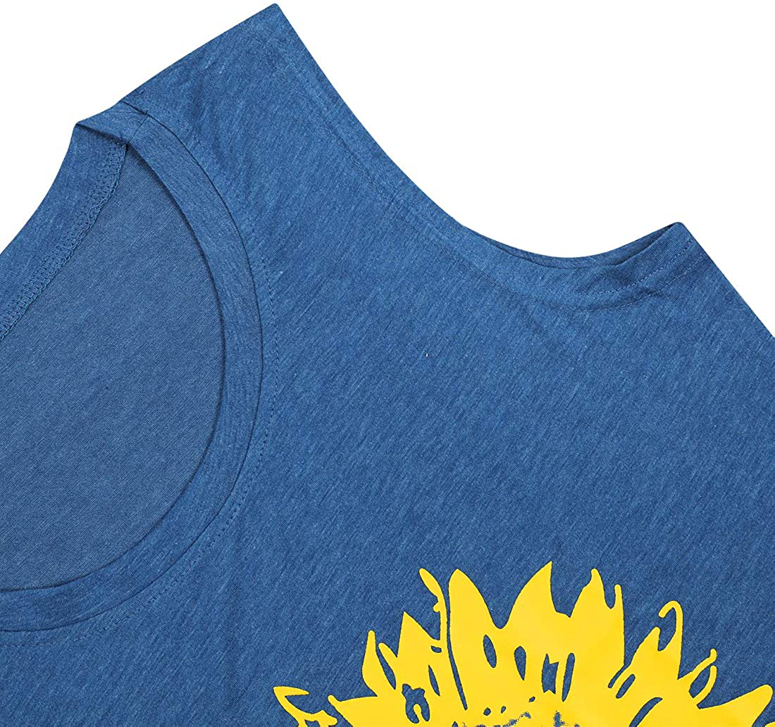 JINTING Summer Sunflower Graphic Tank Tops for Women Graphic Tank Tops Sleeveless Graphic Tee Shirts Letter Print Tank Top Apparel & Accessories > Clothing > Activewear Kylie Max