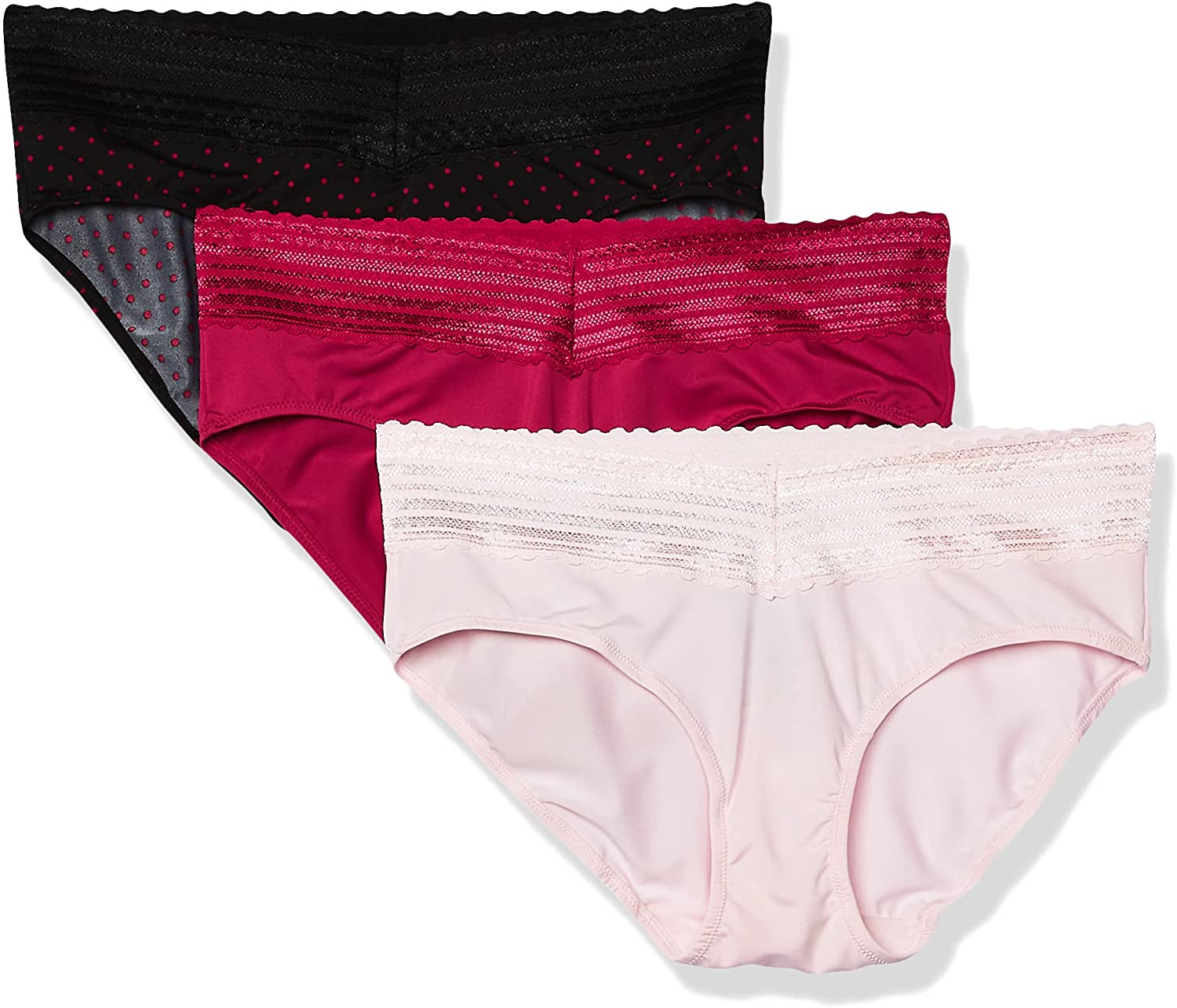 Warner'S Women'S Blissful Benefits No Muffin Top 3 Pack Hipster Panties Apparel & Accessories > Clothing > Underwear & Socks > Underwear Warner's