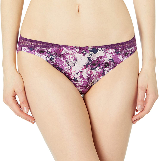 Maidenform Women'S Comfort Devotion Hipster Panty Apparel & Accessories > Clothing > Underwear & Socks > Underwear Maidenform Bikini - Swirling Blooms Venetian Purpl Bikini 6