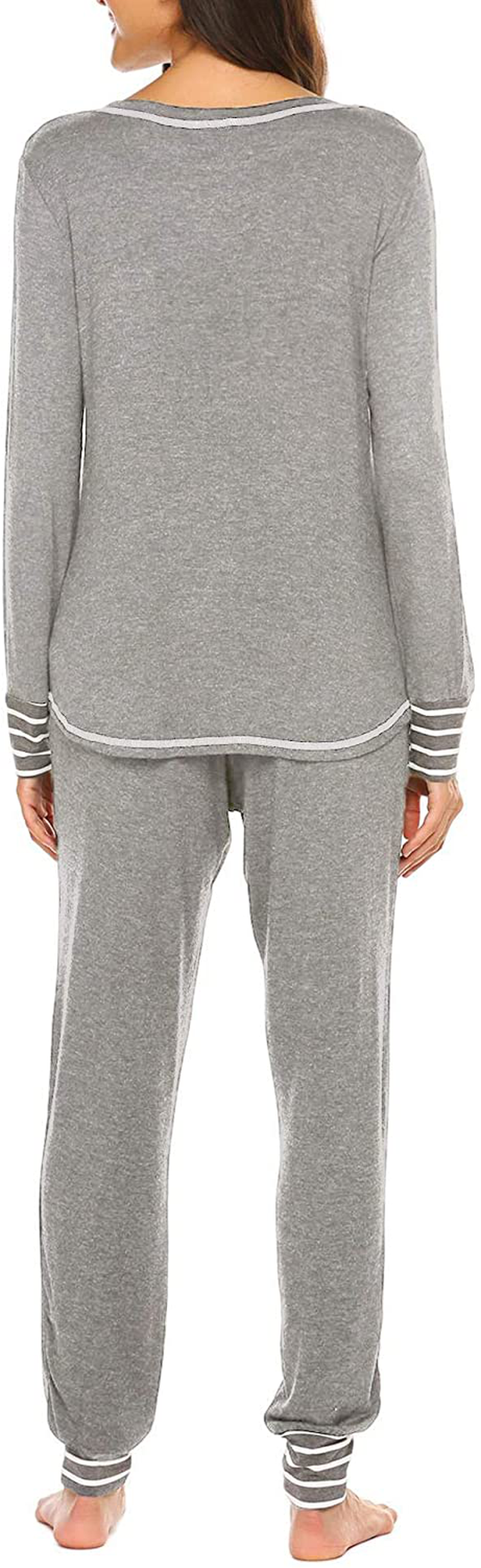 Ekouaer Pajamas Women’S Long Sleeve Sleepwear with Long Pants Soft Loungewear Pj Set S-XXL Apparel & Accessories > Clothing > Sleepwear & Loungewear > Pajamas Kylie Max