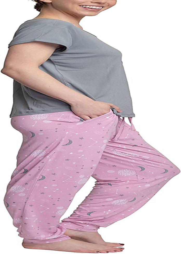 Hanes Women's Short Sleeve Top and Jogger Pant Cargo Pajama Sleep Set with Pockets Apparel & Accessories > Clothing > Sleepwear & Loungewear > Pajamas Hanes