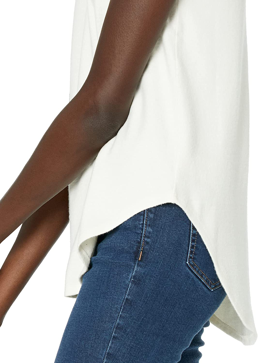 Daily Ritual Women'S Cozy Knit Relaxed-Fit Short-Sleeve Shirt with Shirttail Hem Apparel & Accessories > Clothing > Activewear Kylie Max