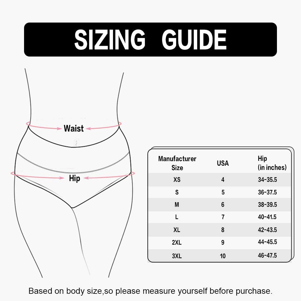 INNERSY Womens High Waisted Underwear Cotton Panties Regular & plus Size 5-Pack Apparel & Accessories > Clothing > Underwear & Socks > Underwear INNERSY