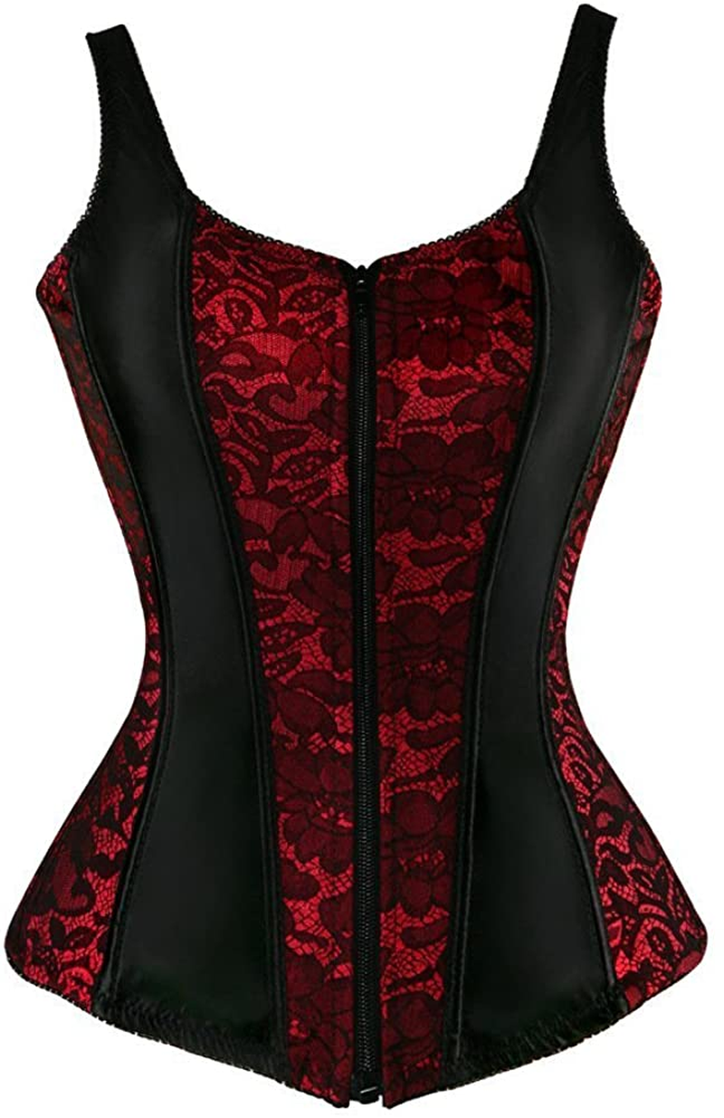 Blidece Women'S Sexy Boned Lace up Push up Shapewear Top Overbust Corset Bustier Apparel & Accessories > Clothing > Underwear & Socks > Lingerie Blidece Red 2 Small