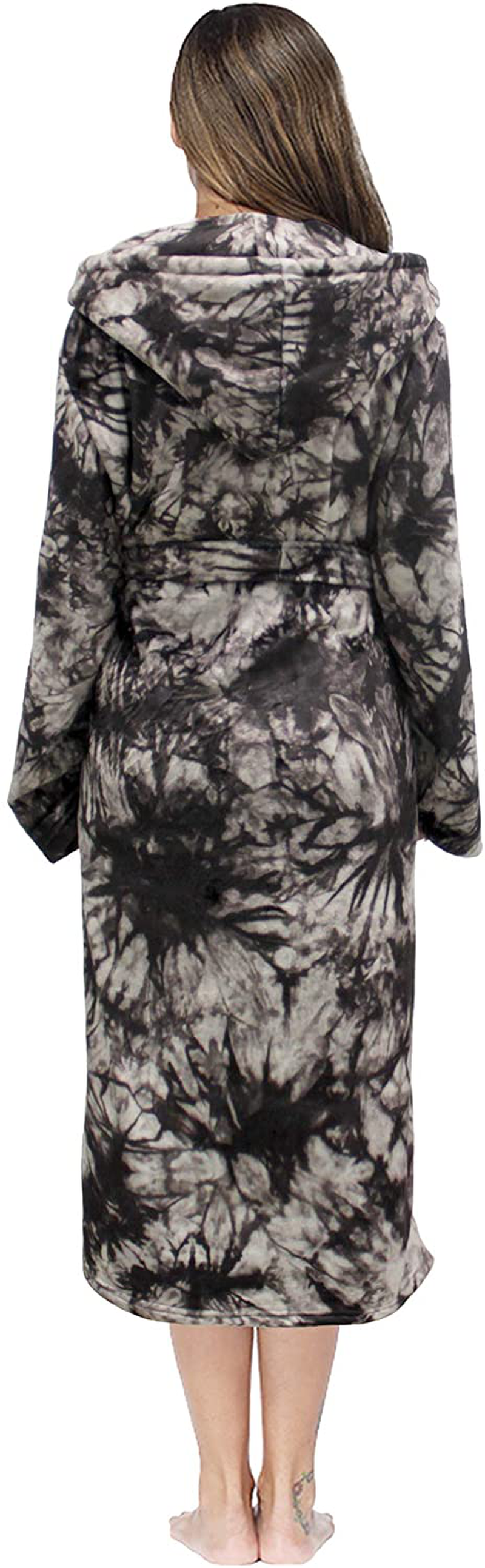 RONGTAI Womens Long Robes Plush Fleece Nightgown Thick plus Size Hooded Bathrobe with Pockets Fluffy Sleepwear for Men Apparel & Accessories > Clothing > Sleepwear & Loungewear > Robes Kylie Max