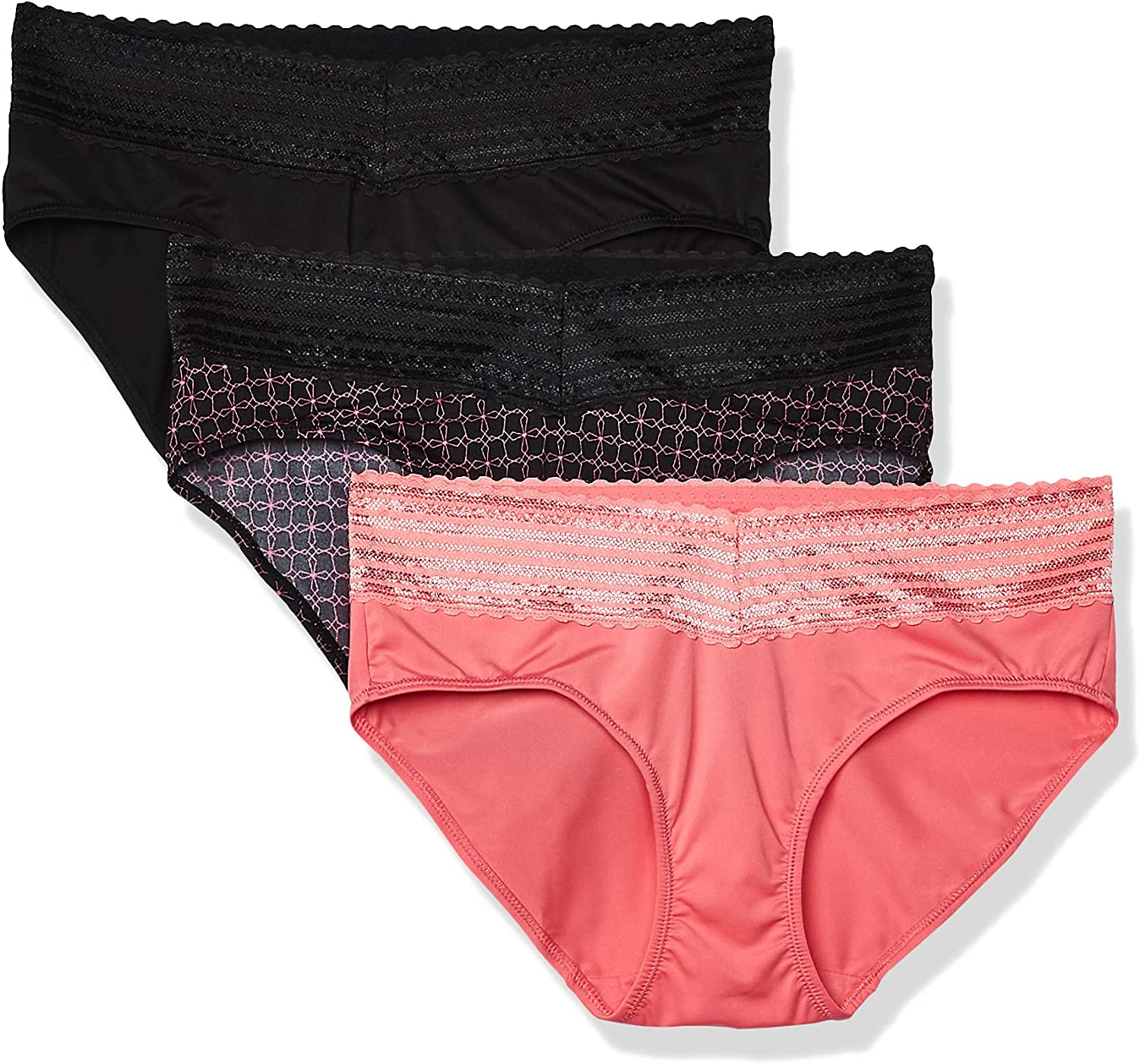 Warner'S Women'S Blissful Benefits No Muffin Top 3 Pack Hipster Panties Apparel & Accessories > Clothing > Underwear & Socks > Underwear Warner's