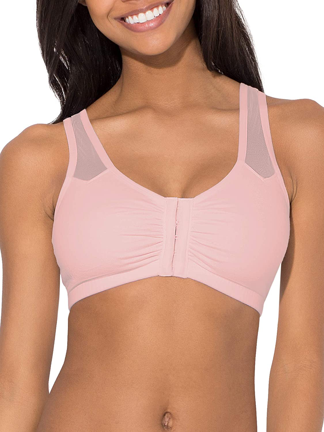 Fruit of the Loom Women'S Comfort Front Close Sport Bra with Mesh Straps Apparel & Accessories > Clothing > Underwear & Socks > Bras Kylie Max