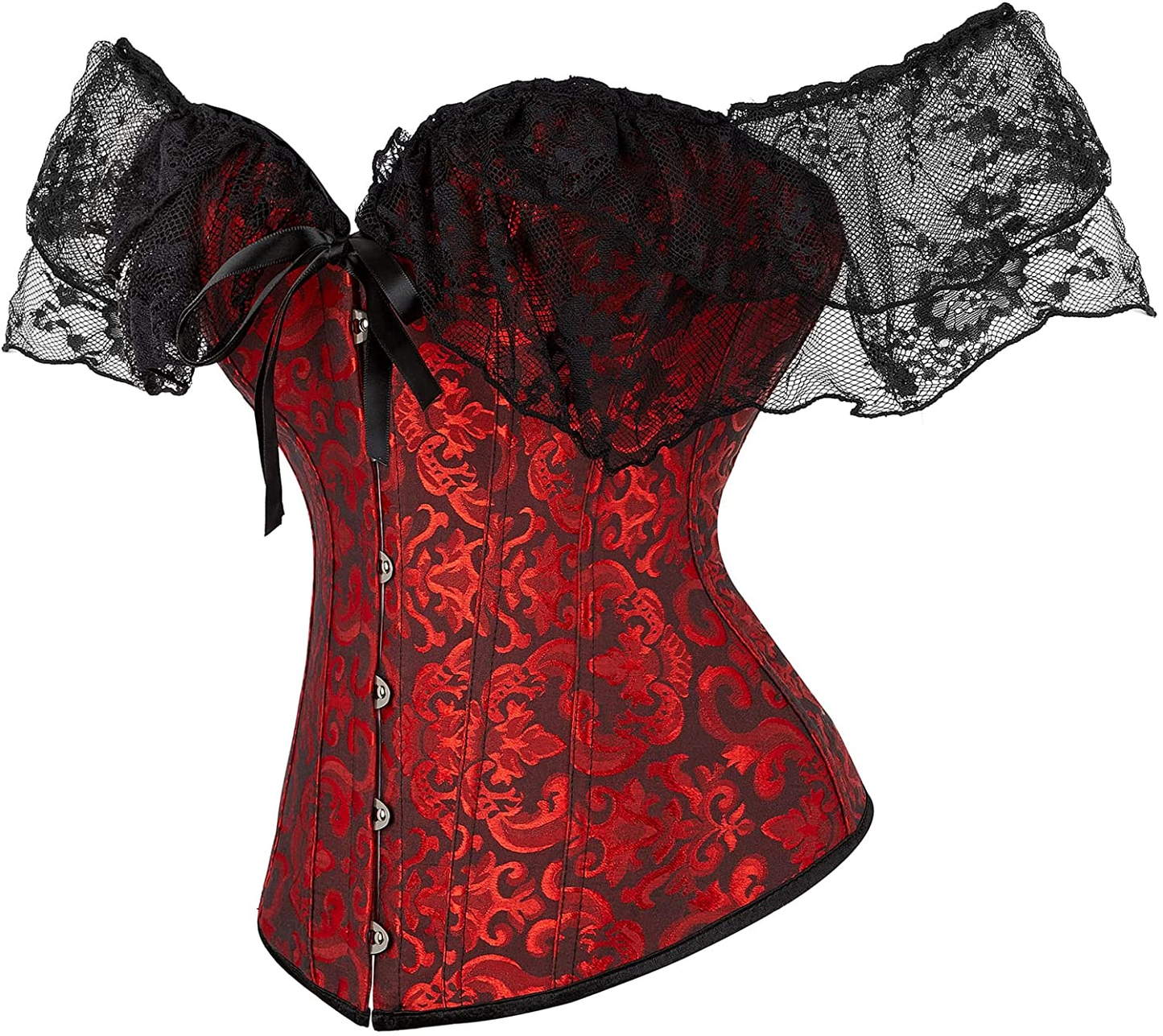 Corset Top for Women Sexy Strappy Bustier Faux Leather Overbust Waist Cincher Lace up Shapewear Top Summer Outwear Top Apparel & Accessories > Clothing > Underwear & Socks > Lingerie DCD