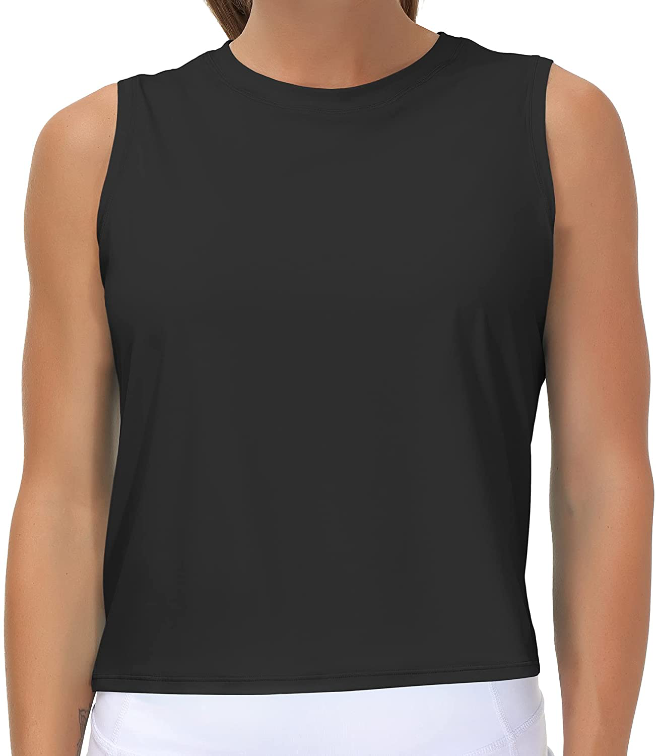 Ice Silk Workout Tops for Women Quick Dry Muscle Gym Running Shirts Sleeveless Flowy Yoga Tank Tops Apparel & Accessories > Clothing > Activewear Kylie Max