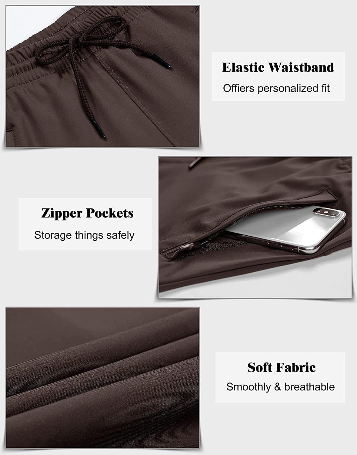 G Gradual Women'S Joggers Pants with Zipper Pockets Tapered Running Sweatpants for Women Lounge, Jogging Apparel & Accessories > Clothing > Activewear Kylie Max