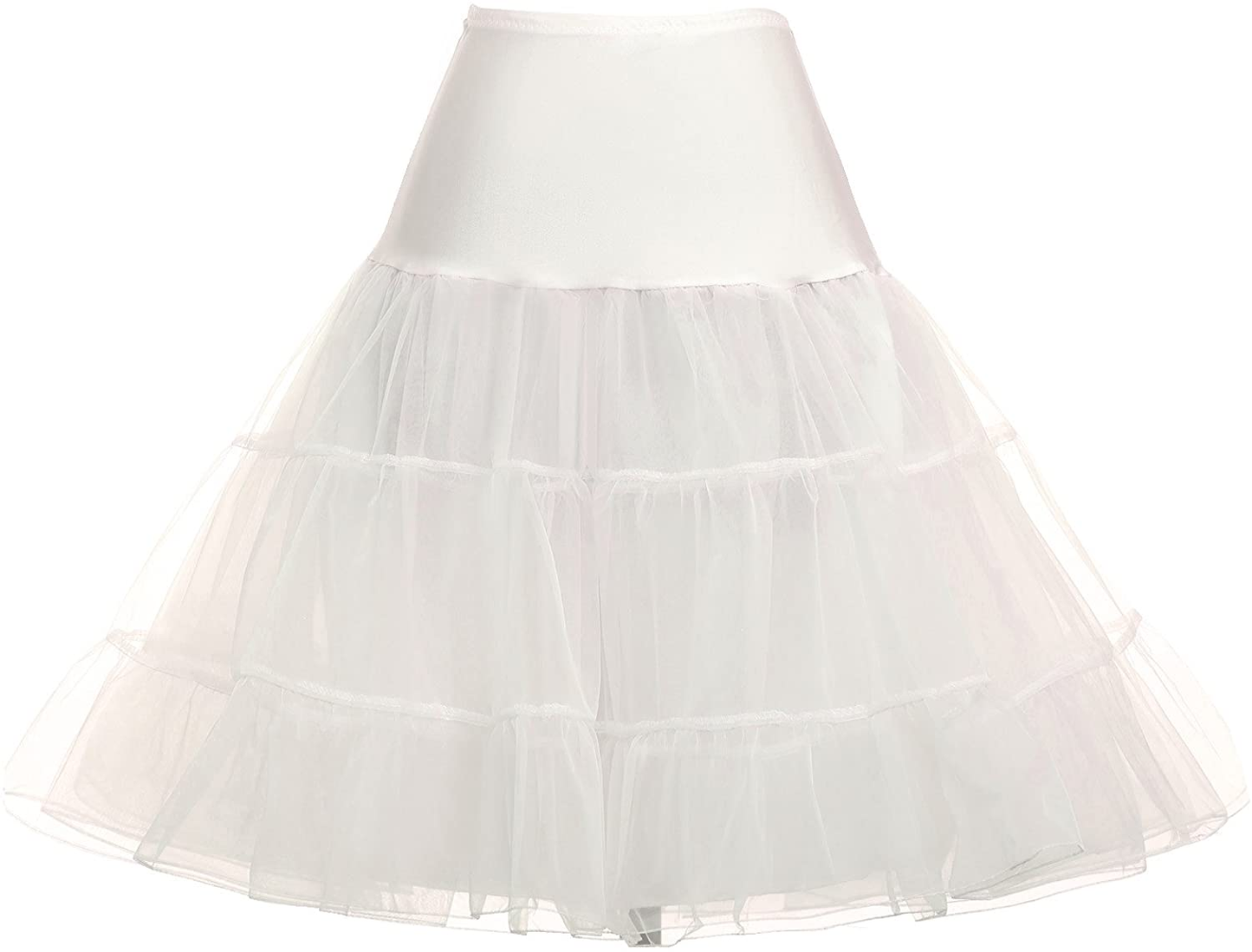 GRACE KARIN Women 50S Petticoat Skirts Tutu Crinoline Underskirt CL008922 Apparel & Accessories > Clothing > Underwear & Socks > Shapewear GRACE KARIN Ivory 4X