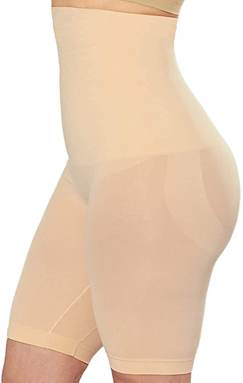 Shapermint High Waisted Body Shaper Shorts Shapewear for Women Tummy Control Thigh Slimming Technology Apparel & Accessories > Clothing > Underwear & Socks > Shapewear Shapermint Nude Small