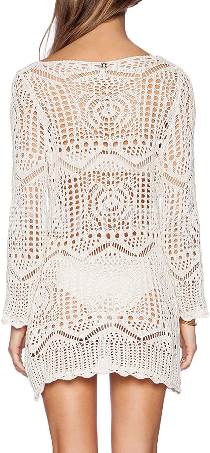 Wander Agio Beach Tops Sexy Perspective Cover Dresses Bikini Cover-Ups Net Coverups Apparel & Accessories > Clothing > Swimwear Kylie Max