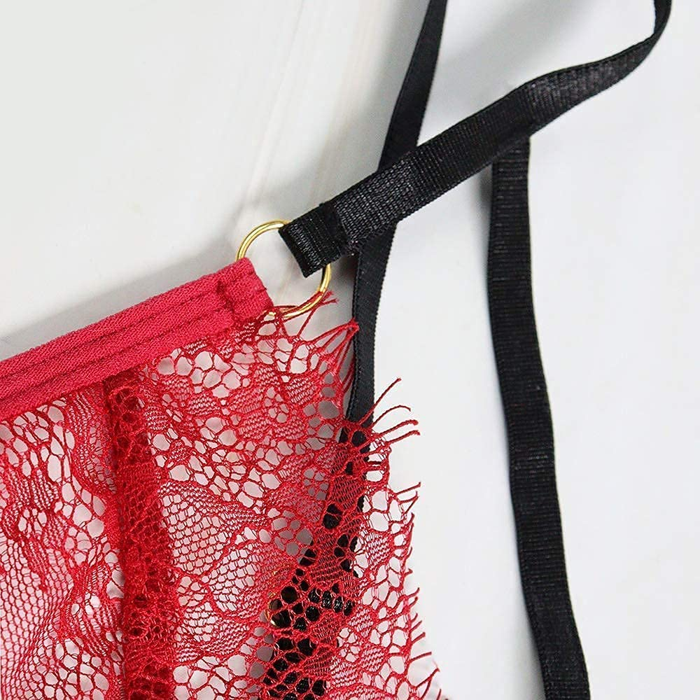 Women Lingerie Sexy Bra and Panties Set Lace Strap Bralette Lingerie Set Apparel & Accessories > Clothing > Underwear & Socks > Lingerie KLONKEE