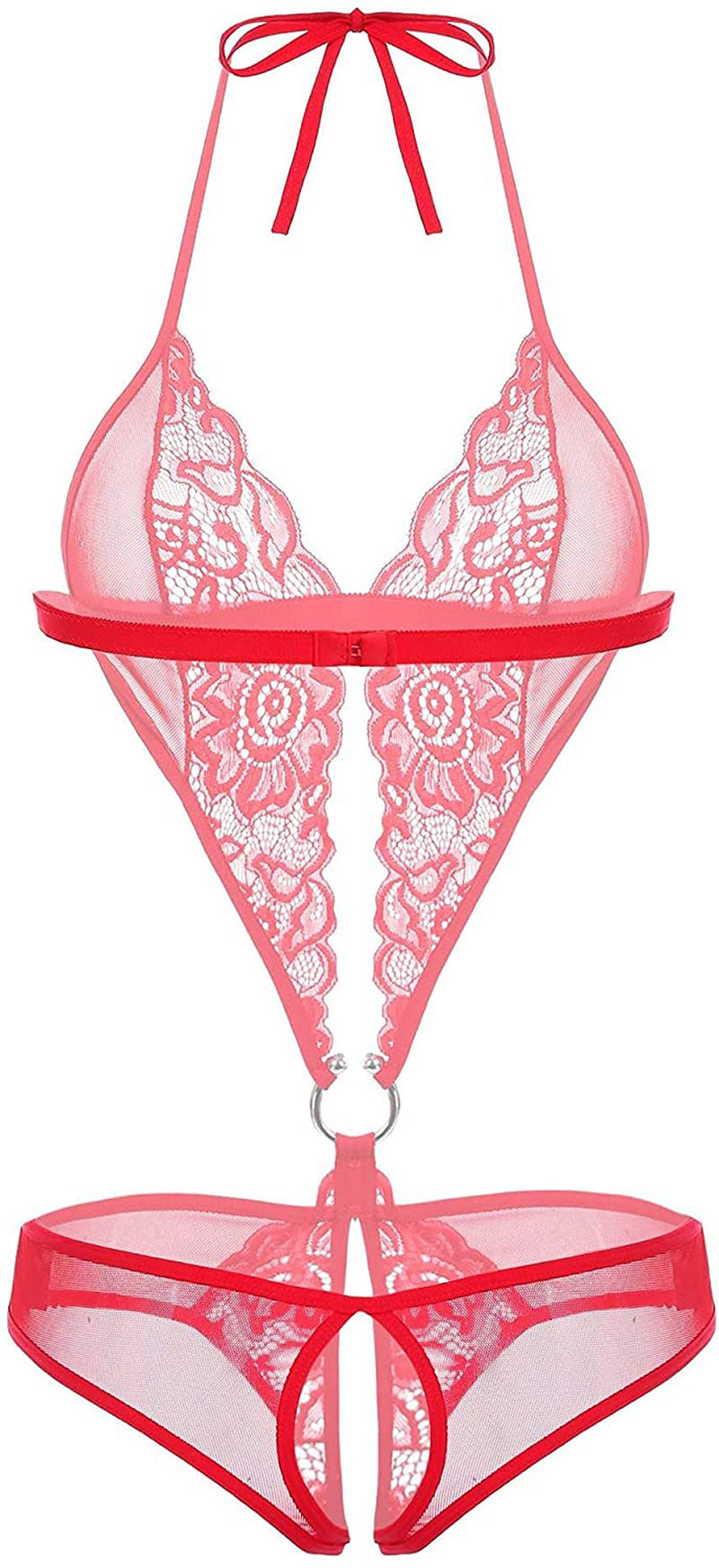 Avidlove Women Deep V Lingerie Lace Teddy One Piece Babydoll Mini Bodysuit Apparel & Accessories > Clothing > Underwear & Socks > Lingerie Kylie Max