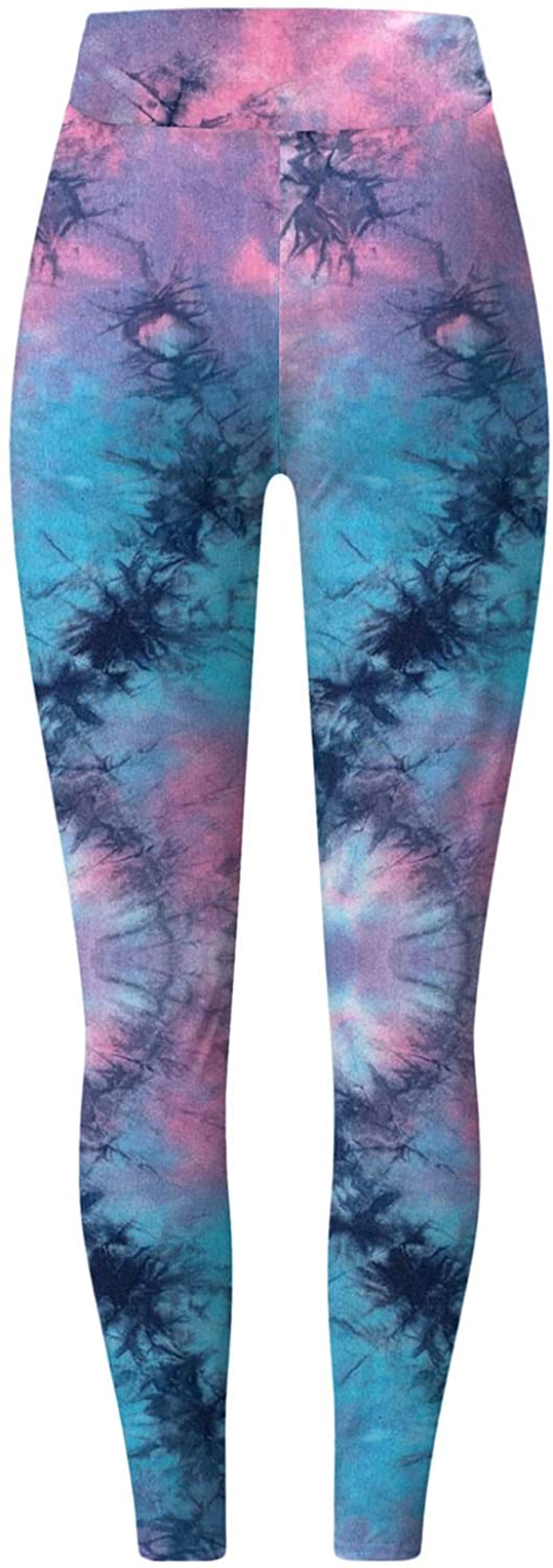 Burband Womens Seamless Tye Die Workout Leggings High Waisted Tummy Control Yoga Pants Gym for Running Cycling Soft Tights Apparel & Accessories > Clothing > Underwear & Socks > Shapewear Burband