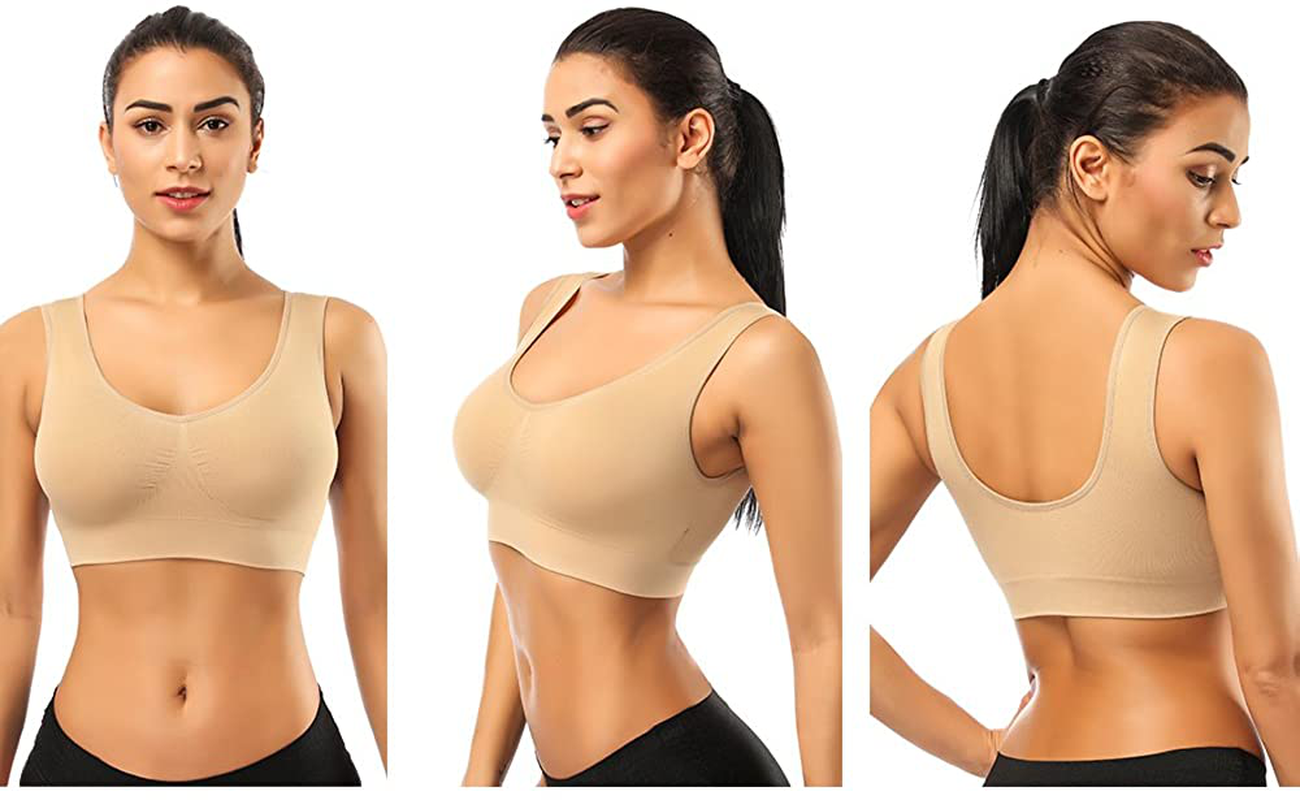 BESTENA Comfort Bra, 2 Pack Seamless Removable Pads Sleep Bras, Yoga Bra, Sports Bras for Women Apparel & Accessories > Clothing > Underwear & Socks > Bras Kylie Max