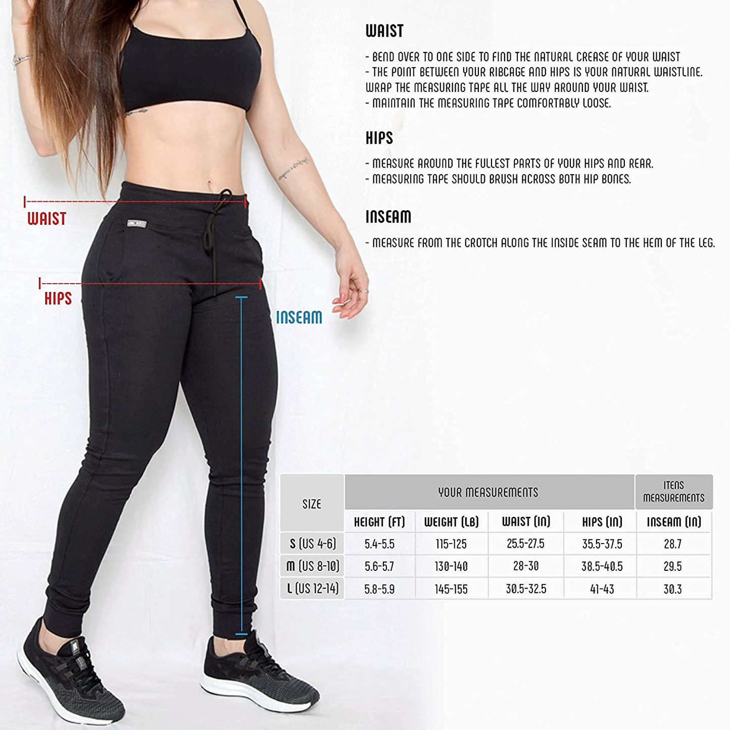 Extreme Ladies Sweatpants for Women - High Waisted Womens Sweatpants - Figure Flattering Jogger Sweat Pants with Pockets Apparel & Accessories > Clothing > Activewear Kylie Max