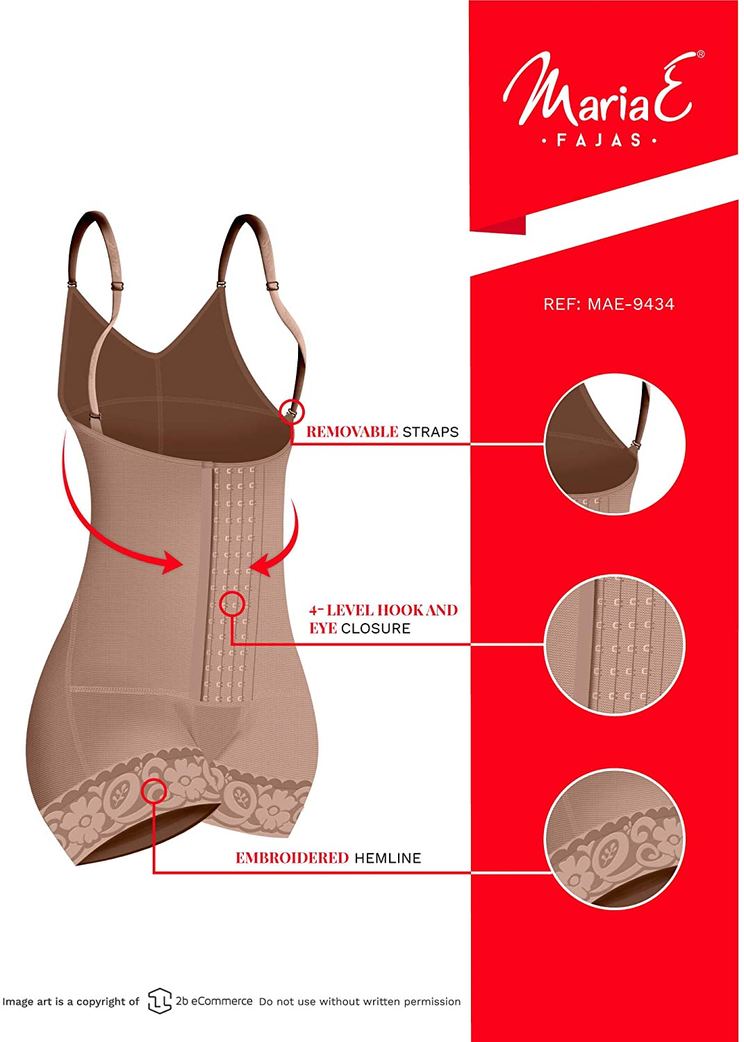 MARIAE 9434 Hip Hugger Slimming Body Shaper for Women | Fajas Colombianas Moldeadoras Apparel & Accessories > Clothing > Underwear & Socks > Underwear MARIAE FAJAS