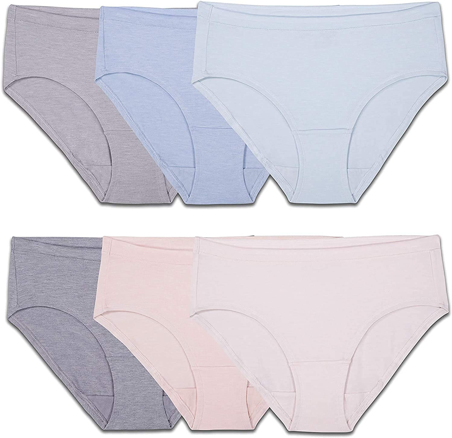 Fruit of the Loom Women'S Underwear Beyondsoft Panties (Regular & plus Size) Apparel & Accessories > Clothing > Underwear & Socks > Underwear Fruit of the Loom Hipster - Modal - 6 Pack Hipster 6