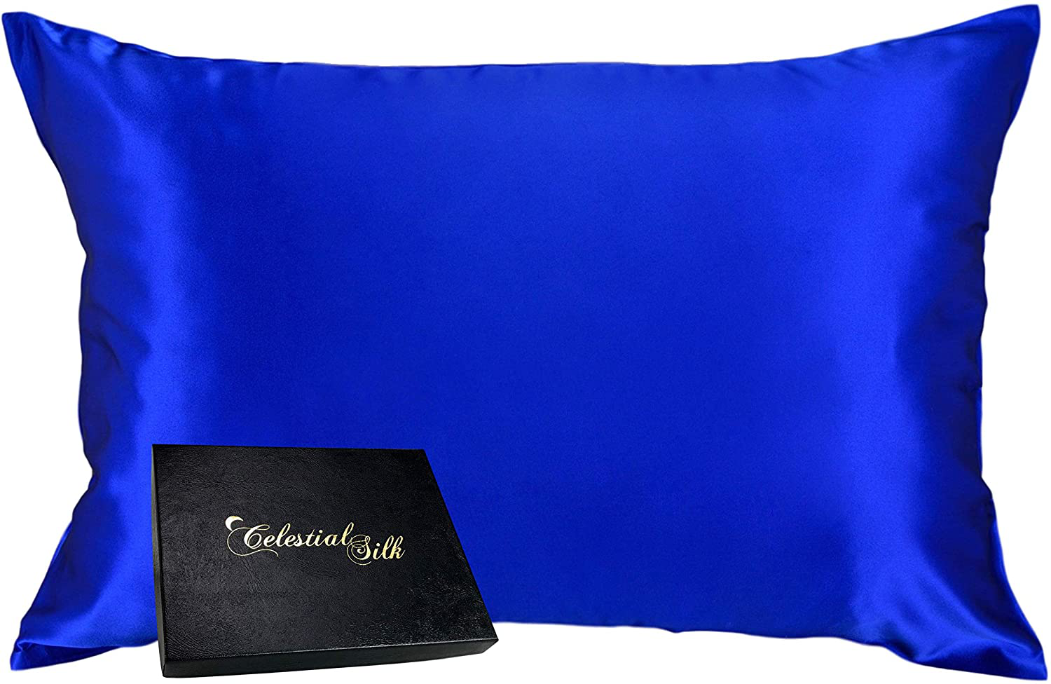 Celestial Silk 100% Pure Mulberry Silk Pillowcase Premium 25 Momme for Hair and Skin, Hypoallergenic Charmeuse Silk Weave on Both Sides - Hidden Zipper Closure (King, Vintage Pink) Arts & Entertainment > Party & Celebration > Gift Giving Celestial Silk Royal Blue King