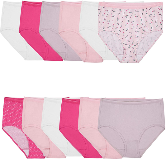 Fruit of the Loom Women'S Eversoft Cotton Brief Underwear (Regular & plus Size) Apparel & Accessories > Clothing > Underwear & Socks > Underwear Fruit of the Loom Brief - 12 Pack - Assorted Colors Brief 7