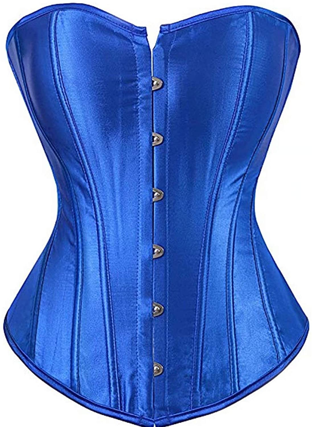 Leather Corsets for Women Bustier Lingerie Top Punk Rock Waist Cincher Basque Halloween Costume Apparel & Accessories > Clothing > Underwear & Socks > Lingerie jutrisujo 808blue 5X-Large