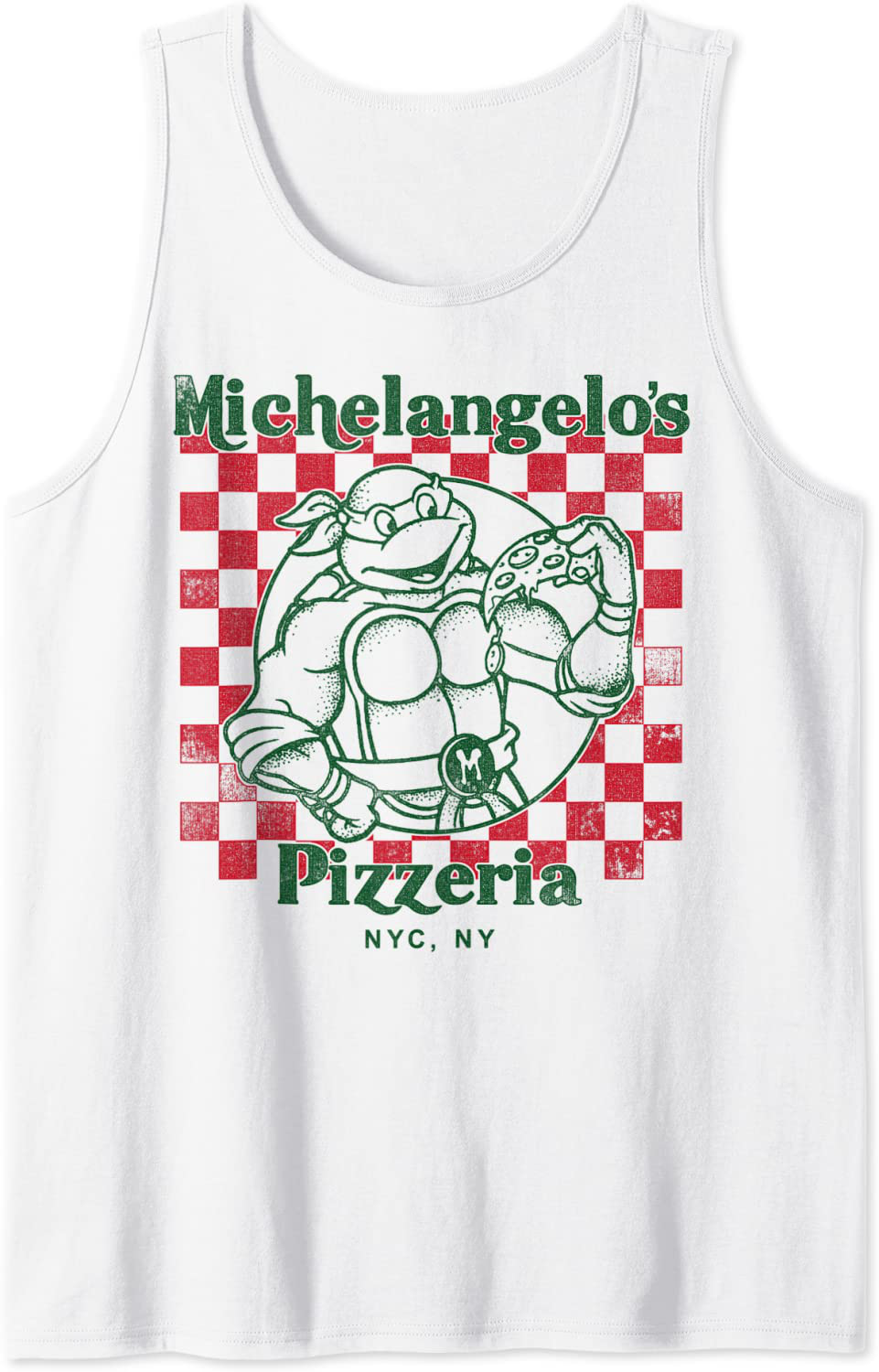 Nickelodeon Teenage Mutant Ninja Turtles Mikeys Yummy Pizza Tank Top Apparel & Accessories > Clothing > Activewear Kylie Max