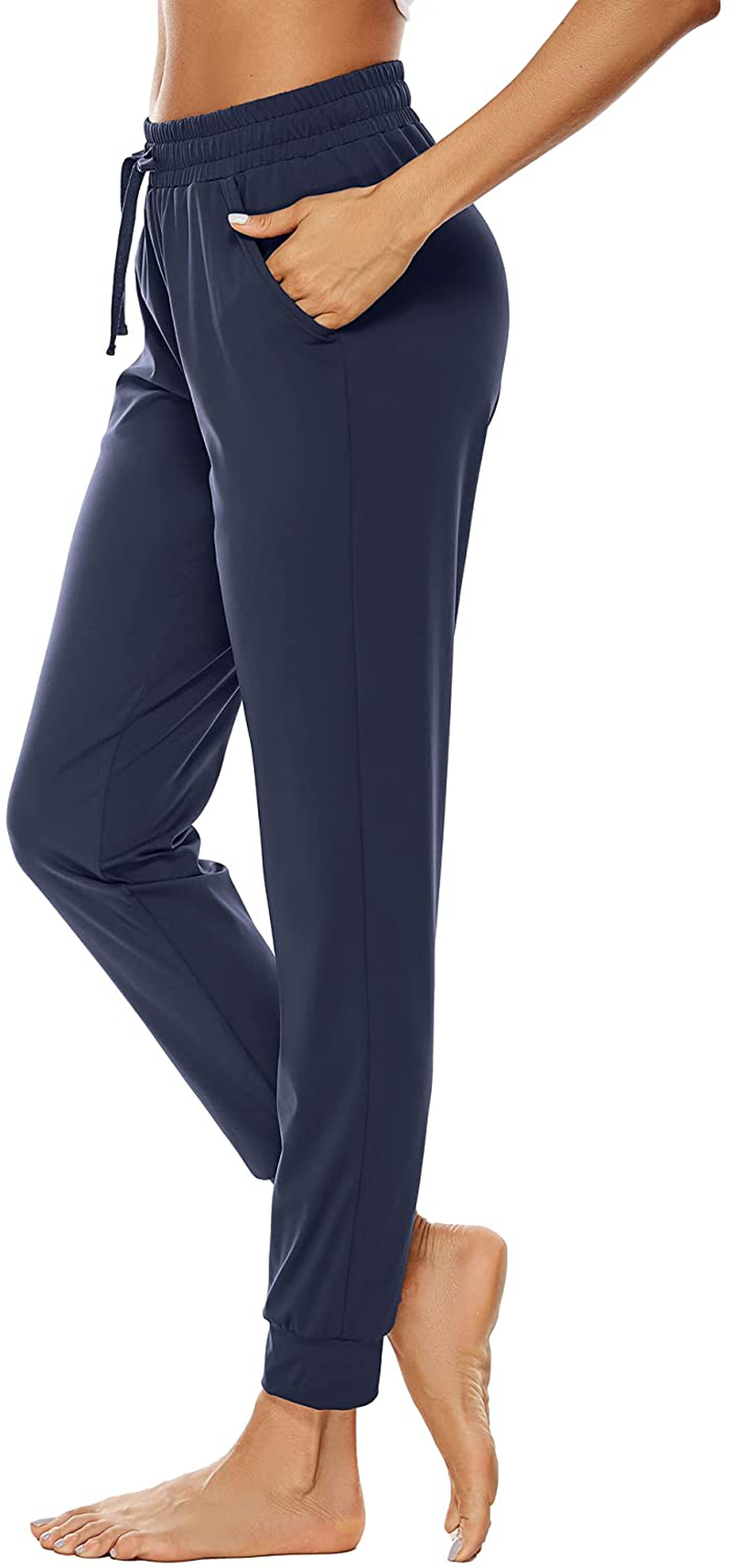 BATHRINS Women Tapered Joggers with Pockets – Casual Yoga High Waist Sweatpants Apparel & Accessories > Clothing > Activewear Kylie Max