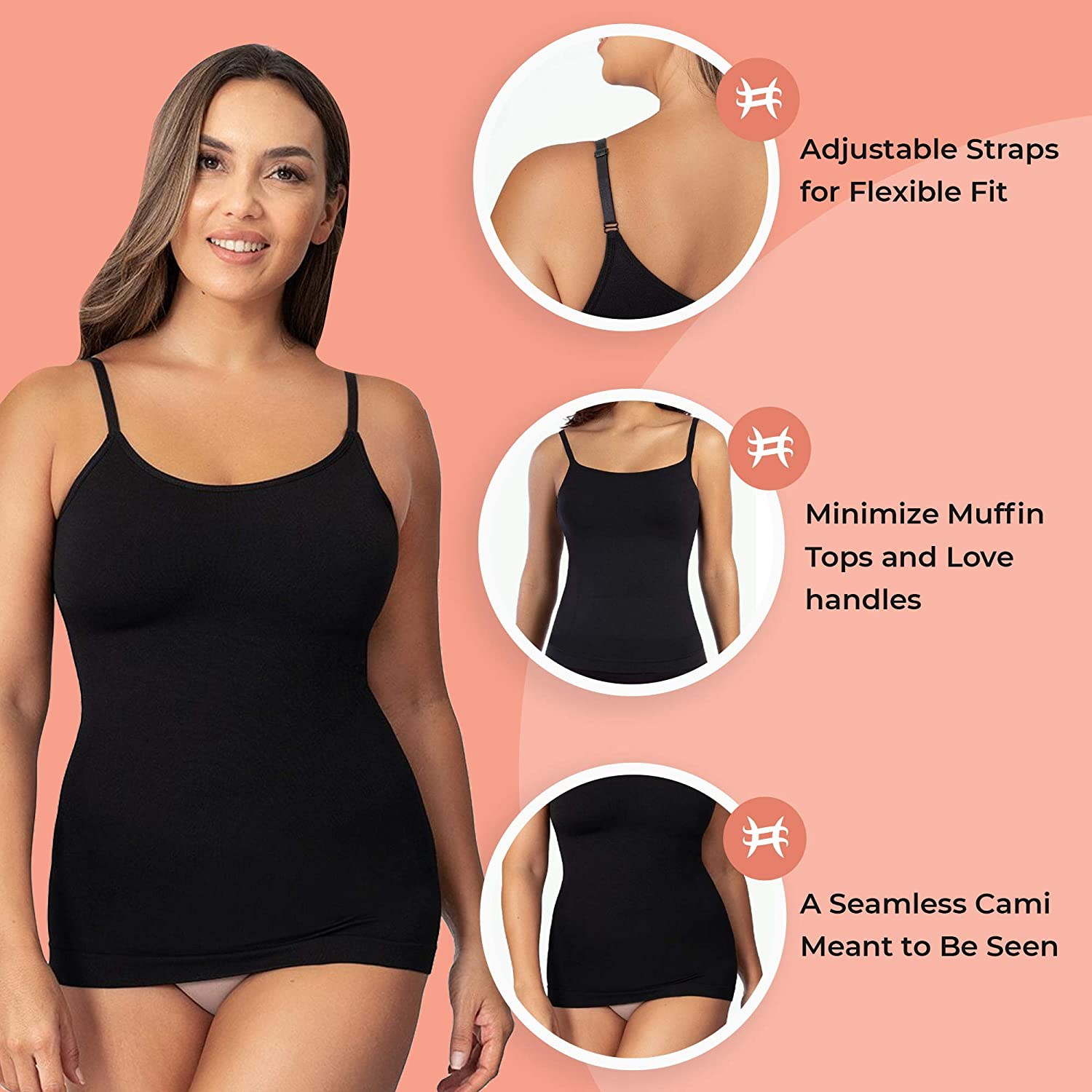 Shapermint Scoop Neck Compression Cami - Tummy and Waist Control Body Shapewear Camisole Apparel & Accessories > Clothing > Underwear & Socks > Shapewear Shapermint